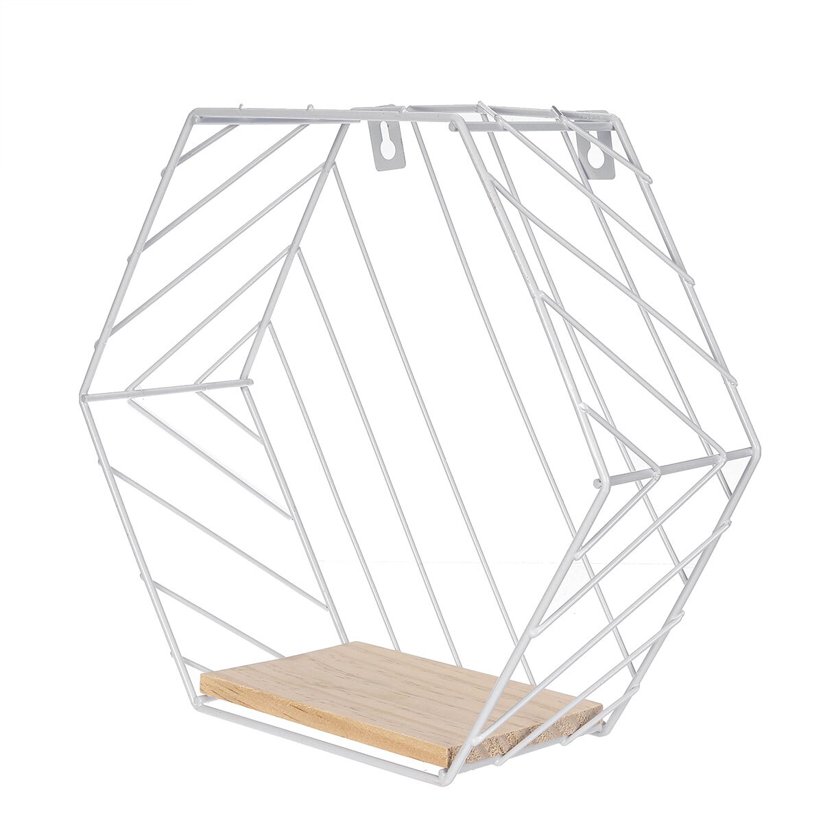 Estante de pared Hexagonal con huecos de hierro para colgar figuras geométricas, estante de decoración de estilo nórdico