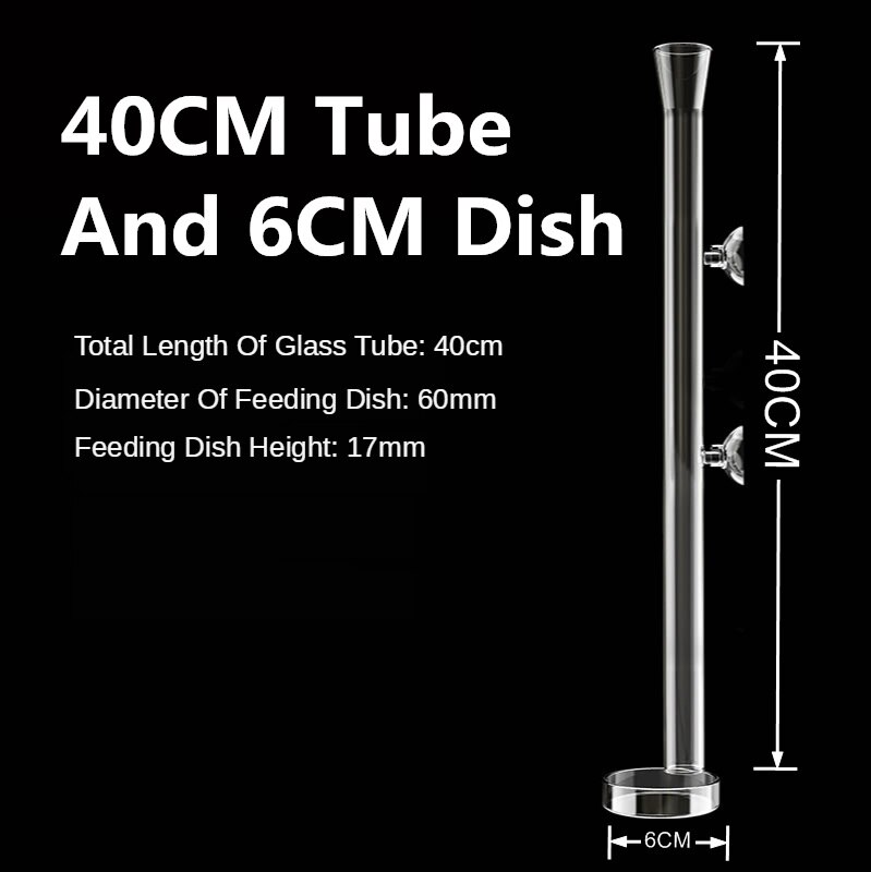Aquarium Shrimp Feeding Tube Food Feeder Dish Cup Fish Tank Crystal Red Shrimp Snail Fish Food Dish Container: 40cm