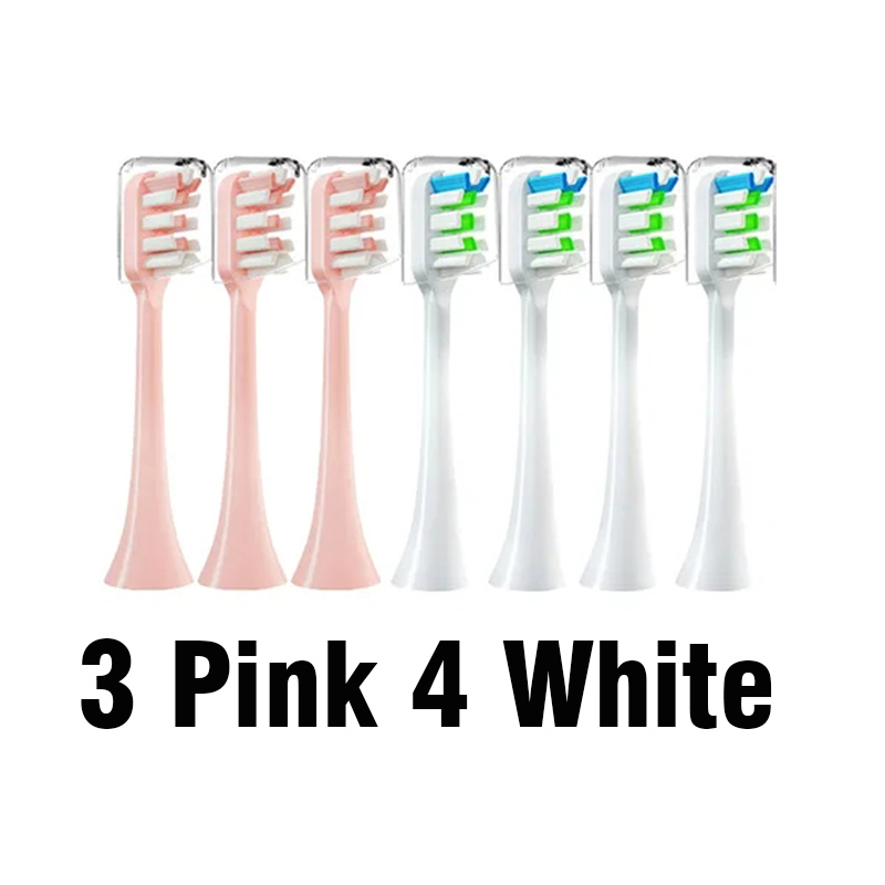 per Xiaomi SOOCAS X3 X5 X3U X1 V1 V2 SOOCARE Testa Setole Ugelli di Ricambio con Tappo anti-polvere sonoro Spazzolino Elettrico Teste: Oro