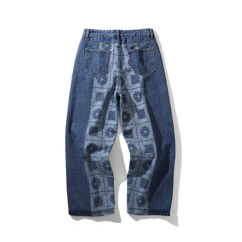 Pantalones de papá para hombre y mujer, Vaqueros anchos de camal ancho, lavado de hip hop desgastado West Coast
