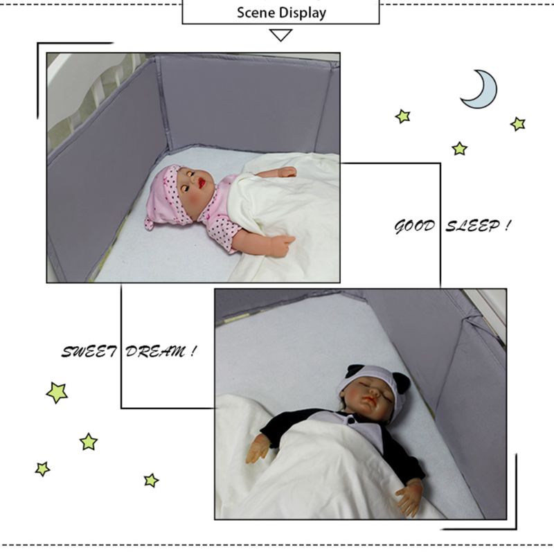 Peuterbedbeschermers, babybedbeschermers, universele babybedbeschermers, ademend rondom, kussenbeschermer, beddengoedset, kinderkamerset