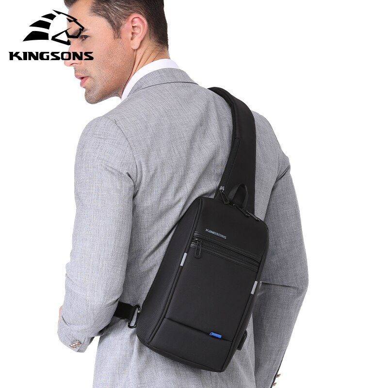 10% Off Kingsons 10.1 inch Chest Backpack For Men Women Casual Crossbody Bag Leisure Travel Single Shoulder Backpack