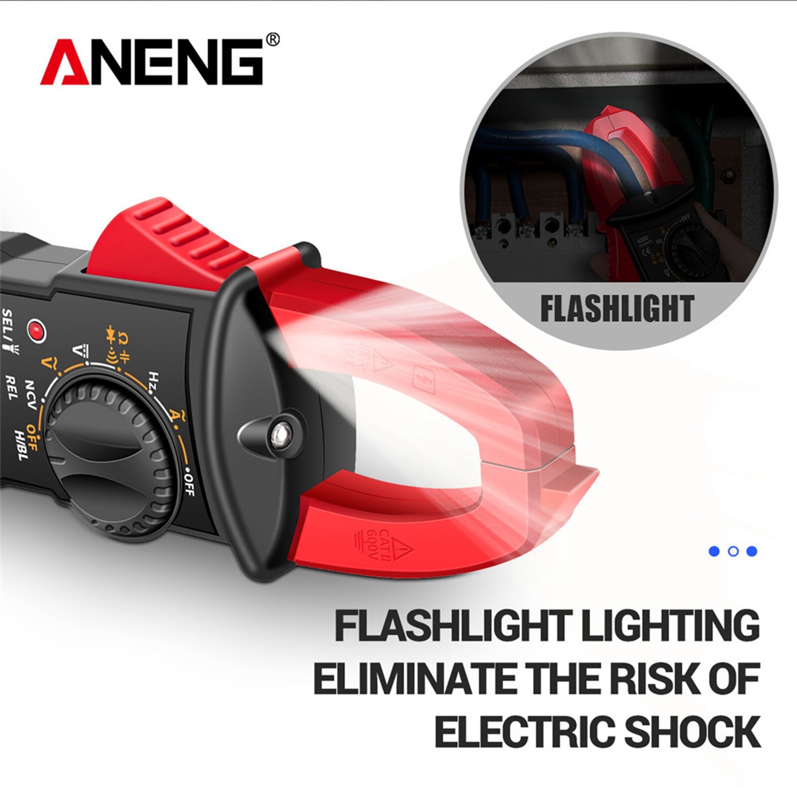 ANENG Clamp Meter AC and DC Current Multimeter 4000 Count Voltage Measurement Tester Ohmmeter Electrician Tools