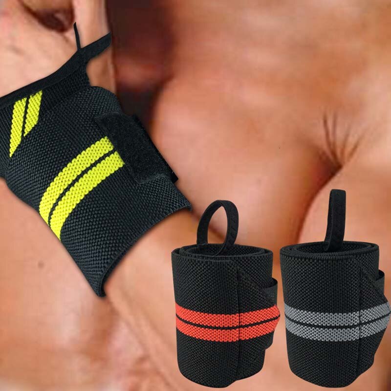 1 st tyngdlyftning handledsinpackningar tumme stödremmar gym slingrande handledsarmband fitness utomhus sport armband handband