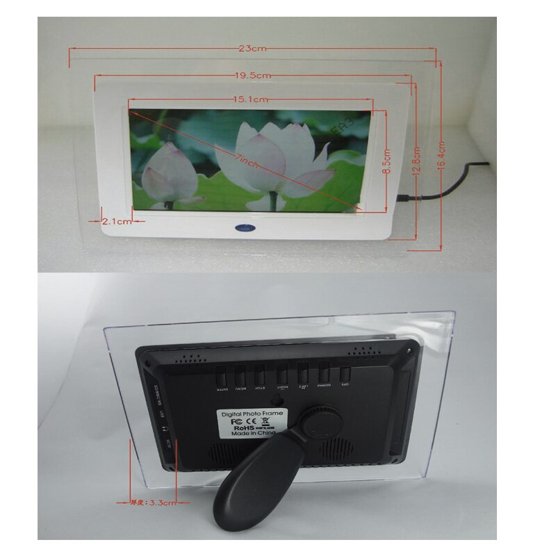 7 zoll digitaler foto rahmen hd elektronische fotoalbum Ultra-dünne tragbare lcd Bildschirm hochzeit foto digitalen bilderrahmen