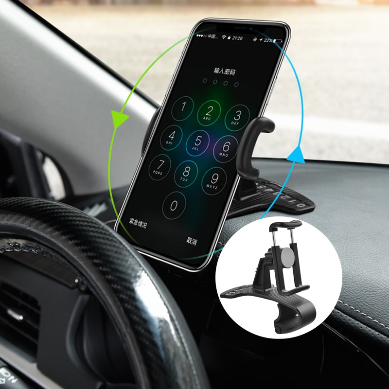 XMXCZKJ Universale 360 auto clip di Supporto Del Telefono Cruscotto Supporto Del Supporto Del Basamento Del Telefono Delle Cellule per iphone 11 Supporto di GPS in auto cellulare clip