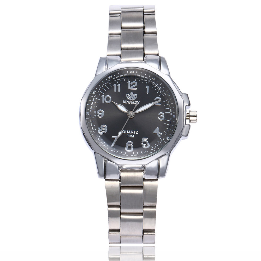 Kvinder arabiske tal urskive legering guld ure rustfrit stål bånd analog quartz rund armbåndsure kvinde reloj mujer: E