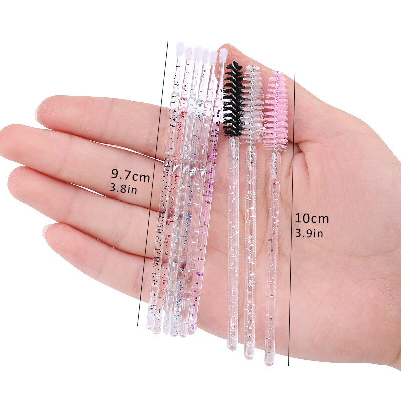 100pcs Disposable MicroBrush Eyelashes Extension Individual Lash Removing Swab Crystal Micro Brush Eyelash Extensions Tools