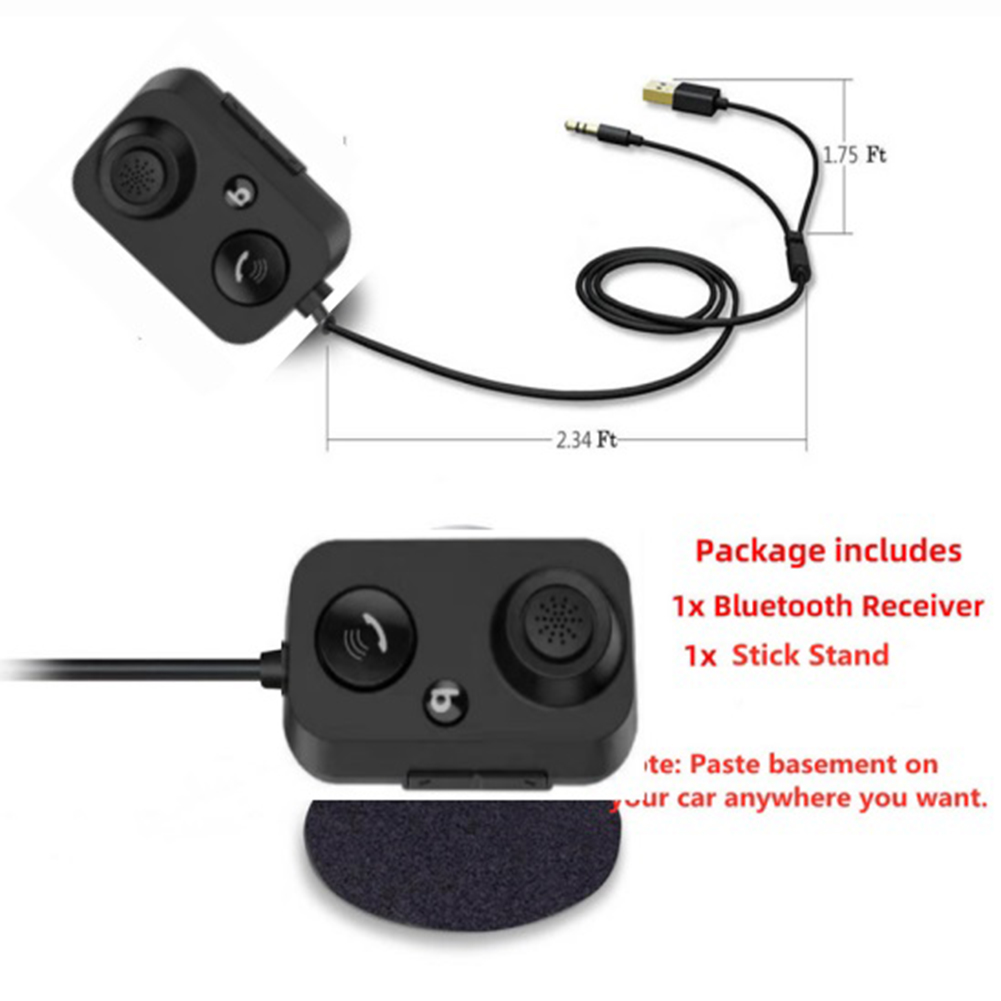 Trådlös bilmottagare bluetooth-kompatibel ljud 3.5mm fm-sändare  mp3 spelare för handsfree bilförstärkare högtalare hörlurar