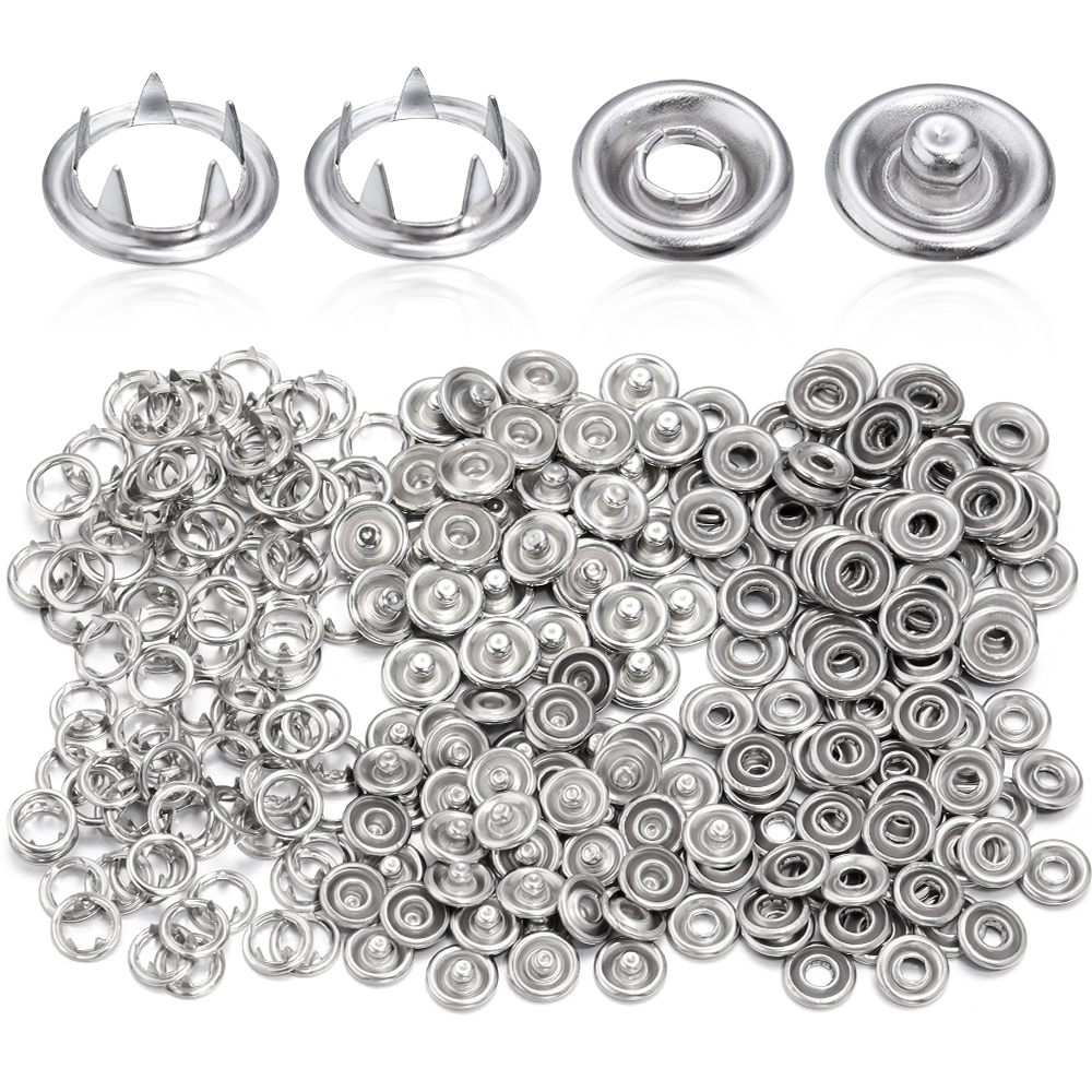 50 Satz/los 9,5/11mm Eisen Druckknopf Druckknopf Nieten Befestigungen Für DIY NäHenne Handwerk Ornament, Der Installation von Kleidung Taschen