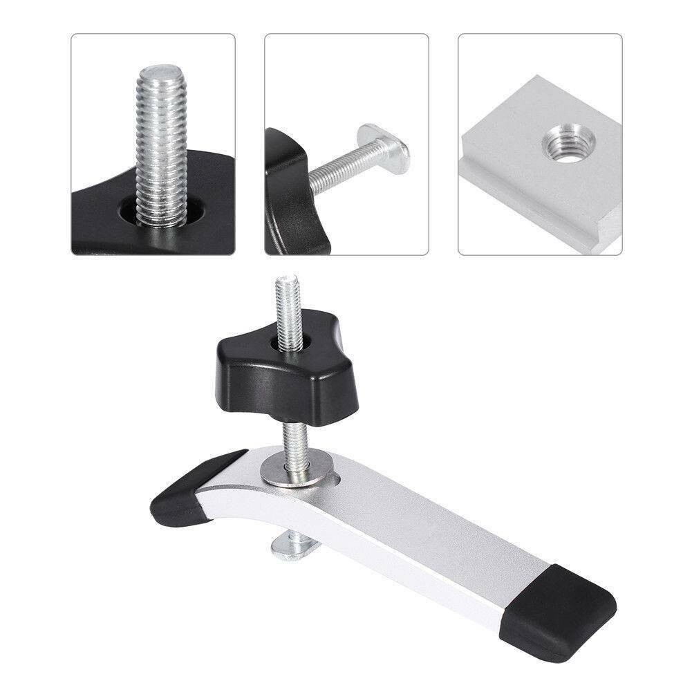 Metal T Track Metal Hold Down Block Clamp T-Slot T-Track Clamp Set Woodworking Tool for Router Table Nut & Bolt Sets#p30