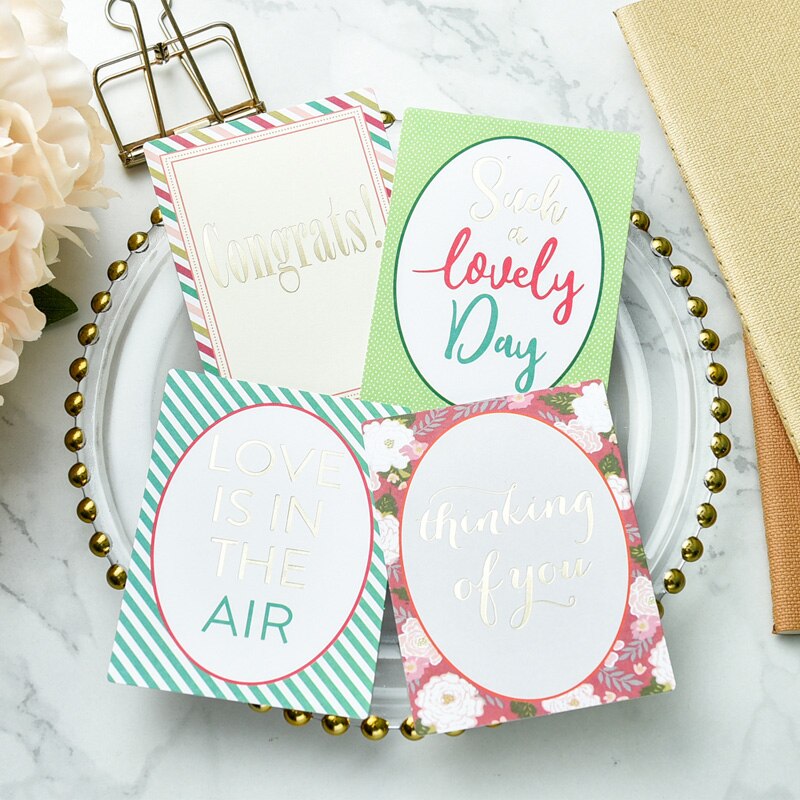 KLJUYP 24Pcs Hello Friend Acid Free Colorful Paper Pocket Cards for Scrapbooking DIY Projects/Photo Album/Card Making Crafts