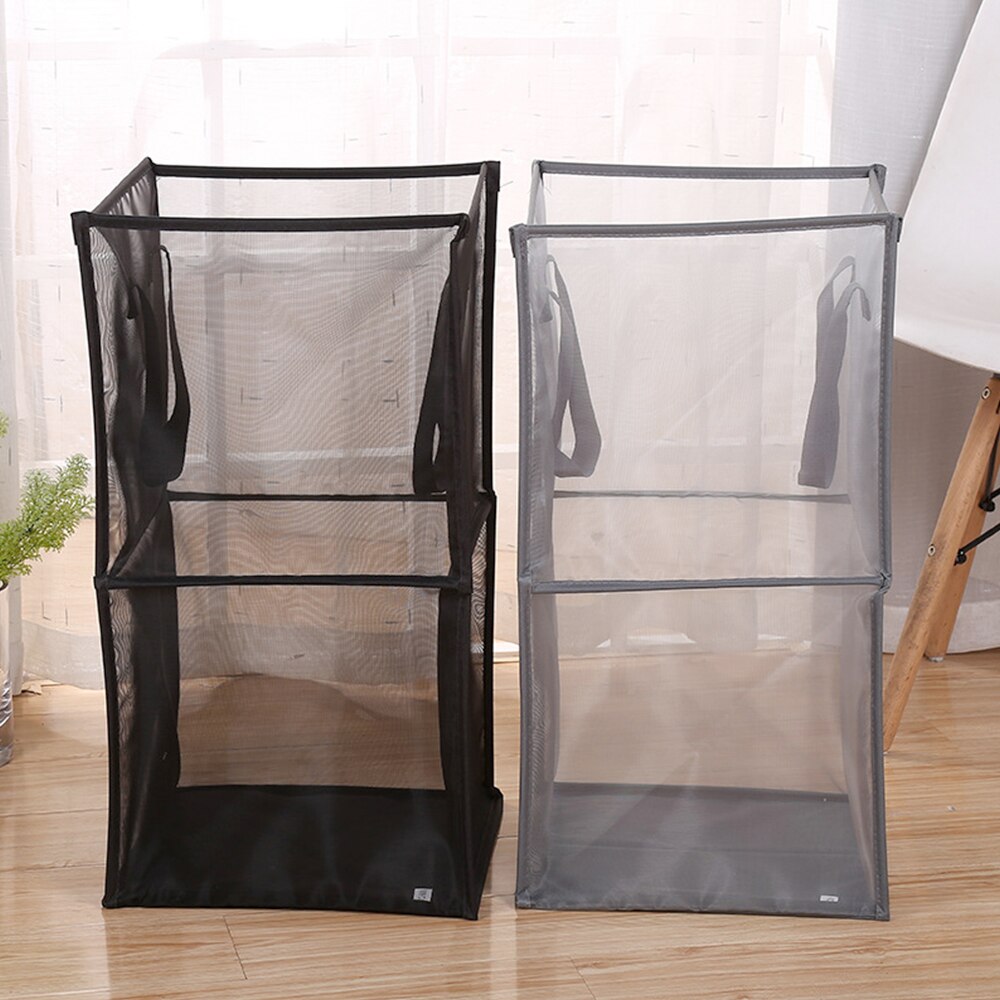 Folding Mesh Clothes Washing Laundry Basket Toy Storage Box Super Large Bag Washing Dirty Clothes Big Basket Organizer Bin