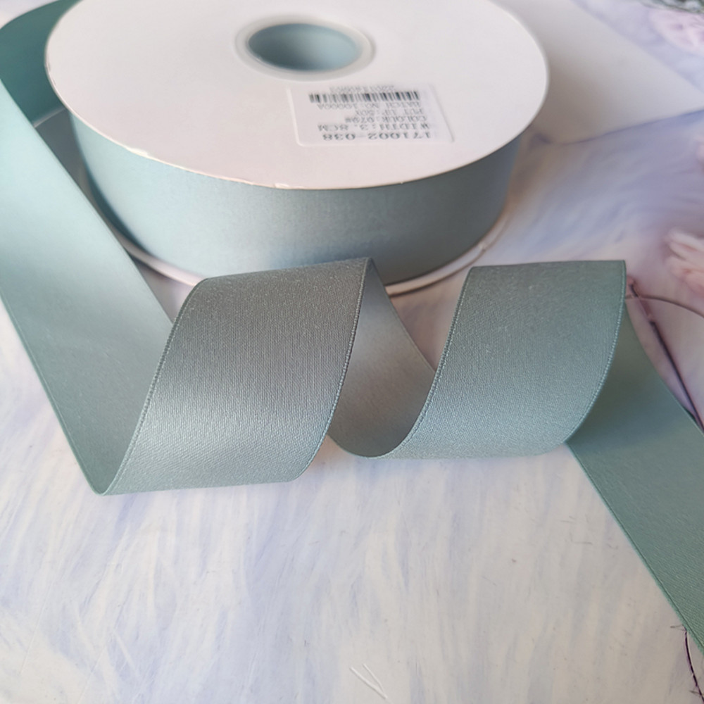 Ruban en Satin finition mate, 5Yards, 3.8CM, nœuds de bricolage, matériel Bouquet de fleurs, boîte à gâteaux , vêtements d'emballage, décoration de fête de mariage