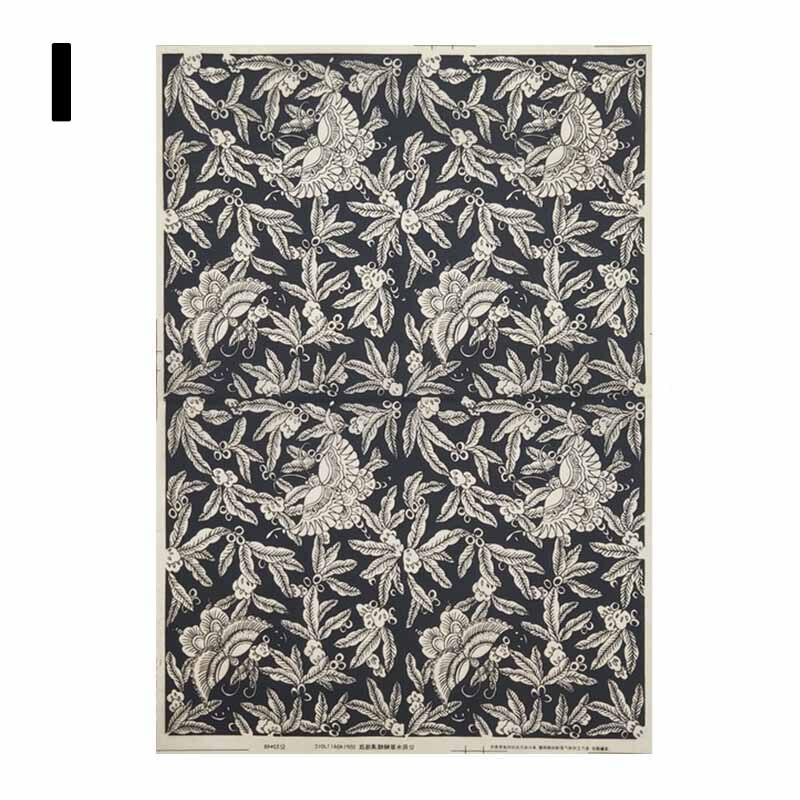 Keramikk Overføringspapir 53x37cm - Svart Glasur Blomst Dekal Høy Temperatur: Jeg