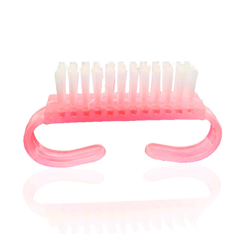 10pc/ partier nail art børste fil nail art manicure pedicure blød fjern plastik støv blød lille vinkel rene børster pink blå lilla