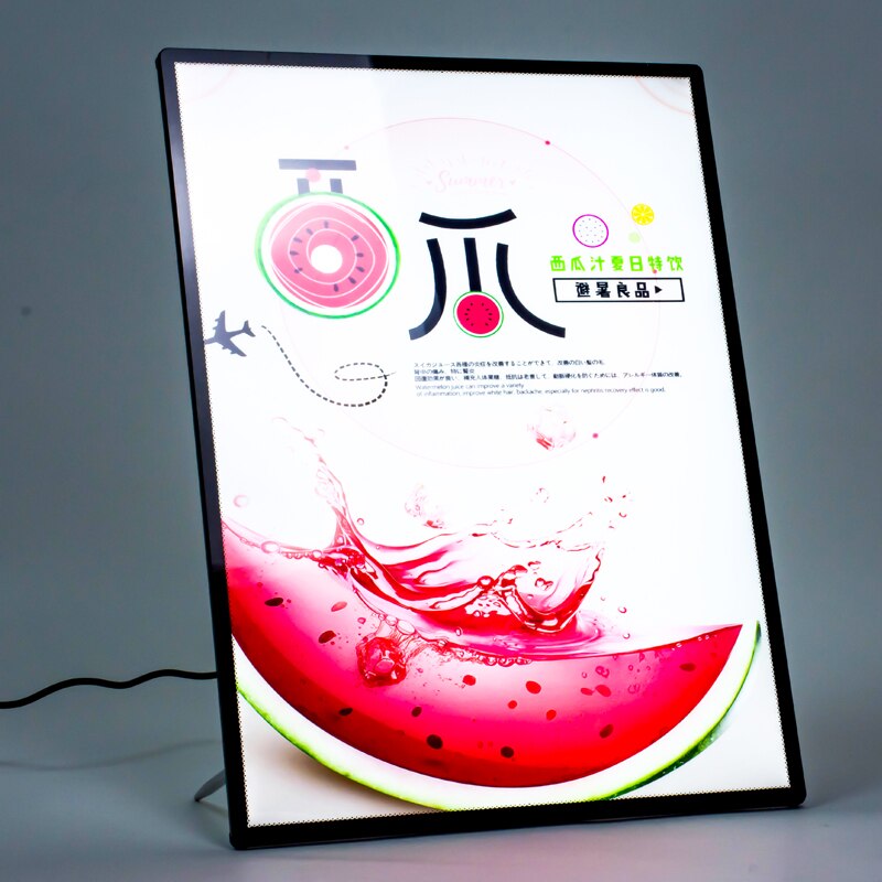 A3 led menu acrylic sign holder slanted led menu board