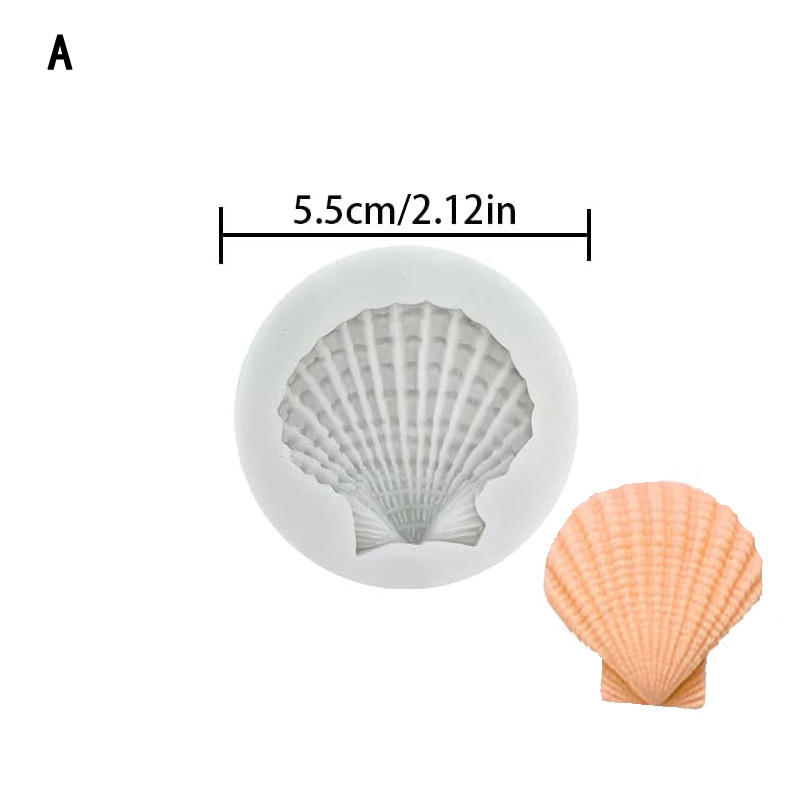 Silikonform Marine Thema Muschel Kuchen Dekorieren Werkzeuge Schokolade Muschel Butterform Seestern Tonne Fondant Basteln Backen: Rosa