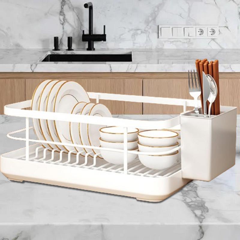 Kitchen Drying Rack Kitchen Dish Storage Rack Countertop Drain Rack With Utensil Holder Drying Dish Rack Kitchen Supplies