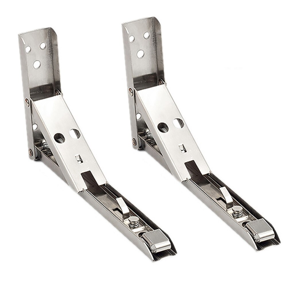 2 stk trekant folde vinkel beslag tung støtte justerbar vægmonteret bænk bord hylde beslag møbel hardware: 8 tommer