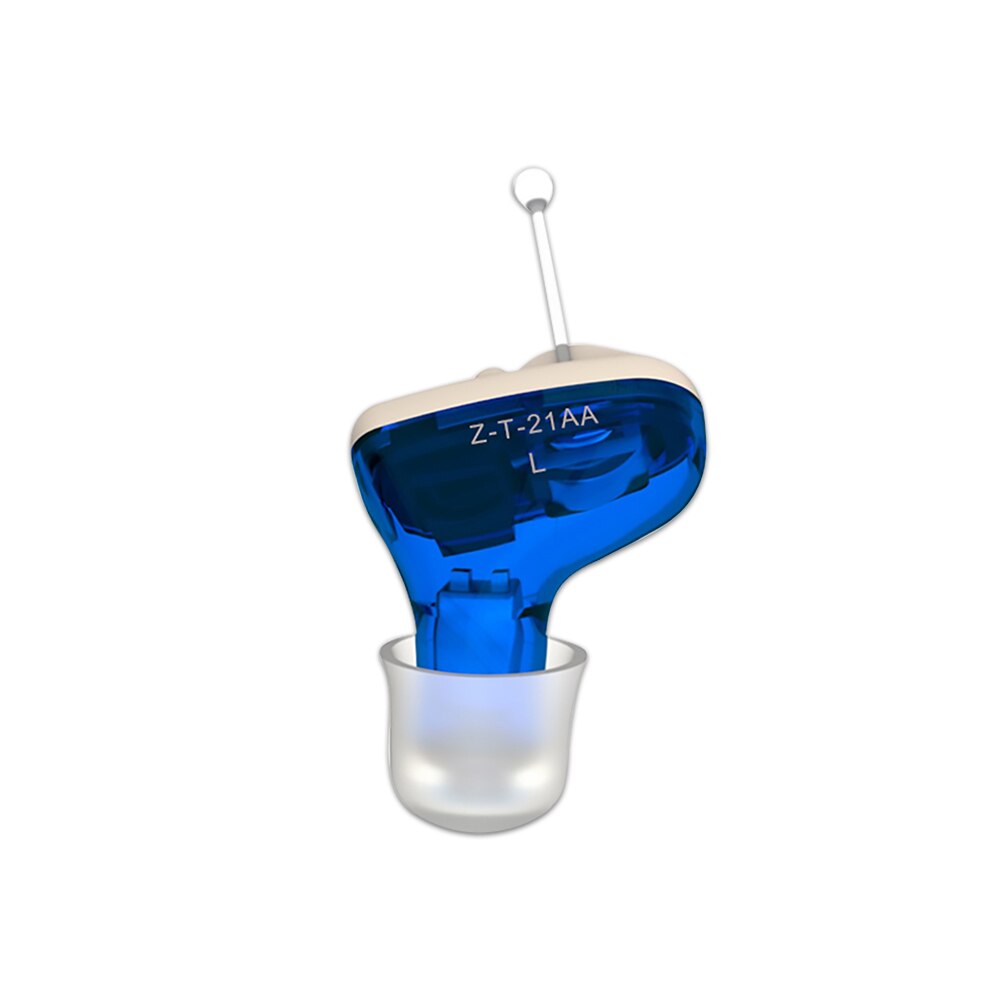 Mini appareils auditifs invisibles, Micro sans fil, pour la surdité et les personnes âgées, amplificateur de son pour l'oreille: 1pcs Blue-L