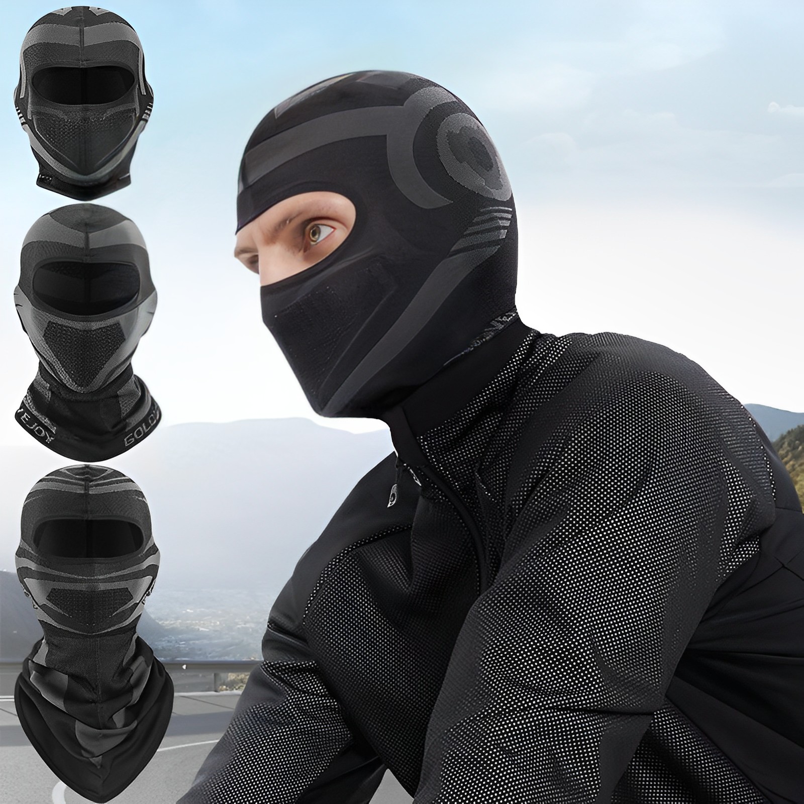 Motorfiets Bivakmuts Volgelaatsmasker Zomer Ademend Motorrijden Hals Gezichtsmasker Motocross Fietsen Masker Helm Kap Mannen