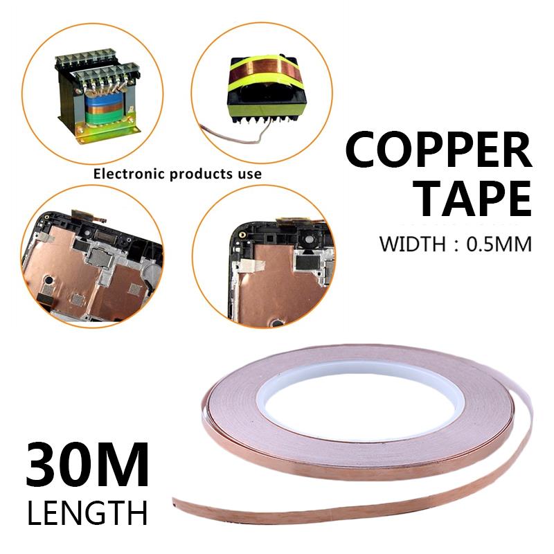 Kobberfolie volumen ledende skjold tape kobber folie tape praktisk display signal afskærmning elektromagnetisk skærm robust