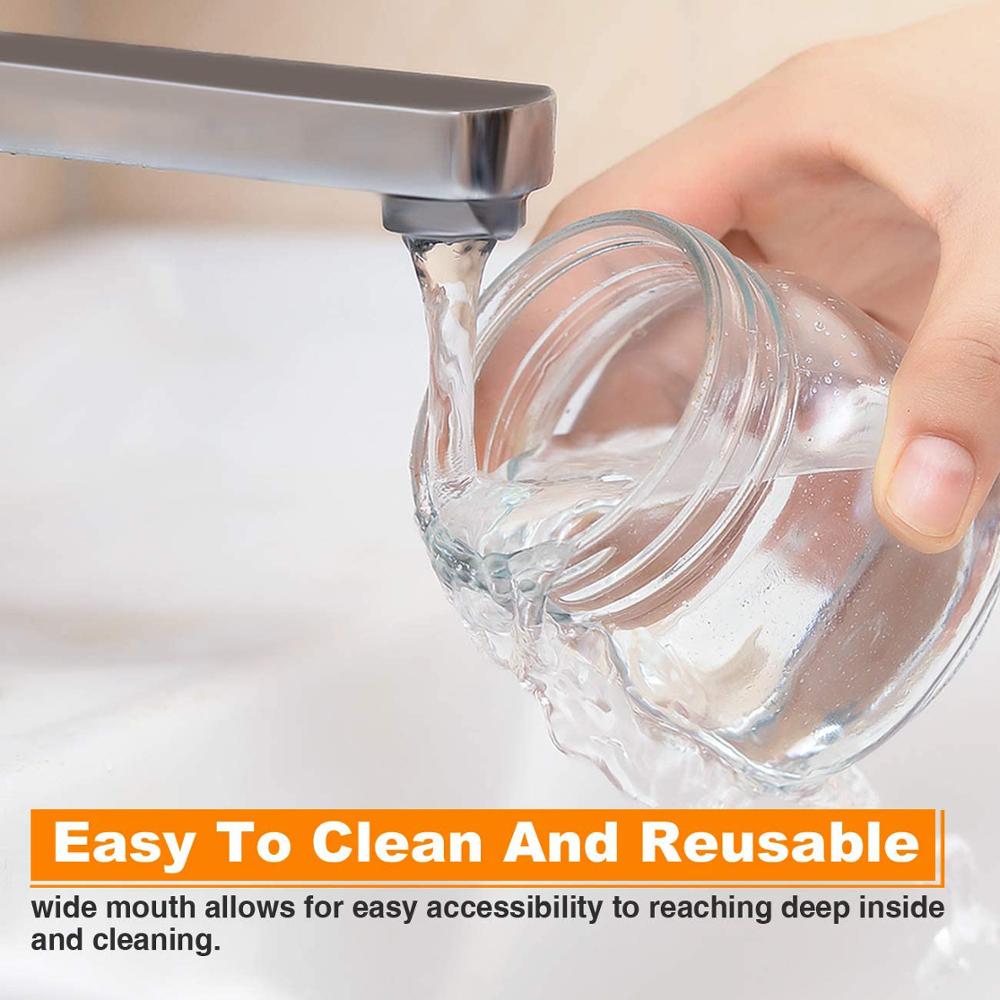 Mason Jars With Silver Lids Canning Jars| Storage Pickling Jars For Jelly, Jam, Honey, Pickles - Spice Glass Jars