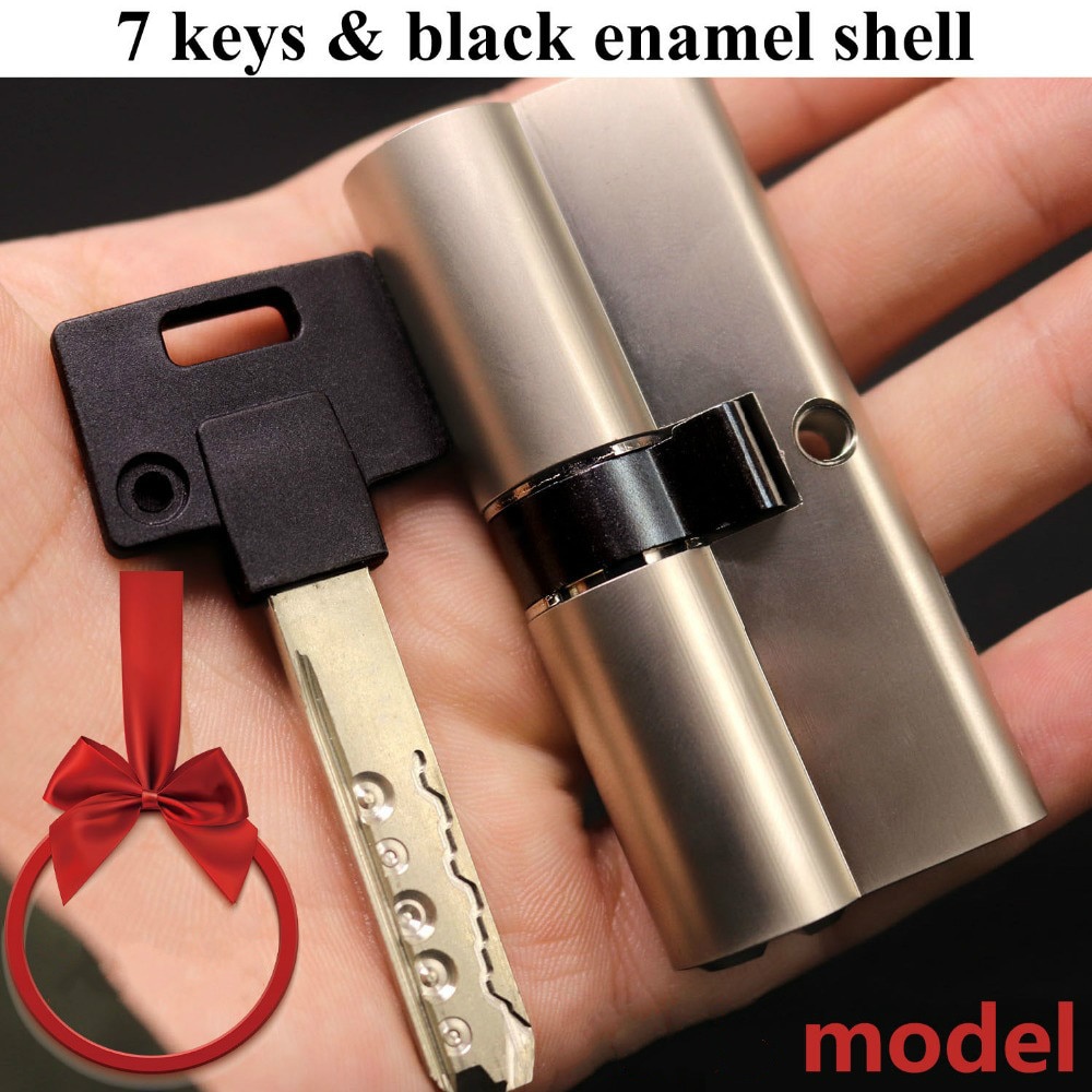 70MM Stainless steel super C-class key cylinder anti-theft door lock core universal chrome-plated copper custom cylinder