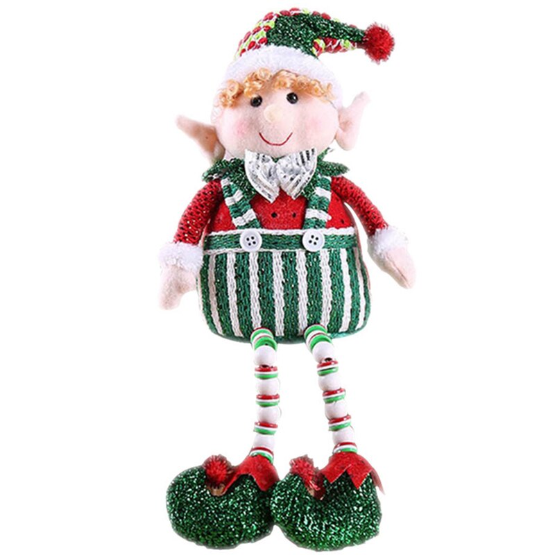 Christmas Xmas Tree Decoration Hanging Ornaments Long-Legged Elf Christmas Doll Elf Extendable Legs Dolls for Home Decor