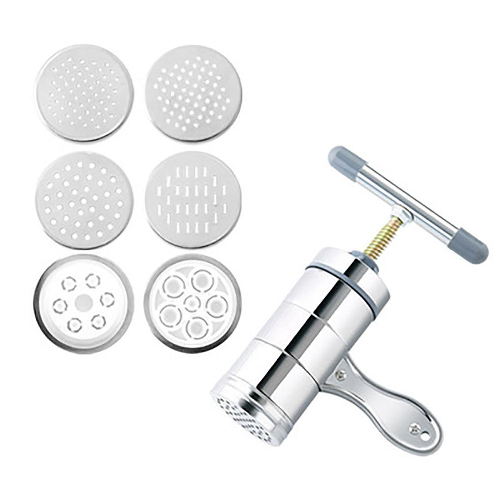 304 Stainless Steel Noodle Maker Machine Spaghetti Pasta Maker Cutter Cookware Fruits Juicer Kitchen Tools: Machine with 6 heads