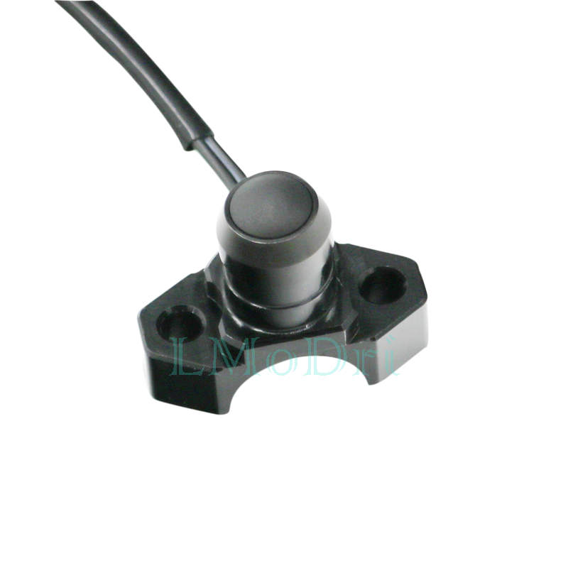 LMoDri-Interruptor de aluminio CNC para motocicleta, manillar de botón de retorno Manual, luces delanteras de montaje, 22mm: Negro