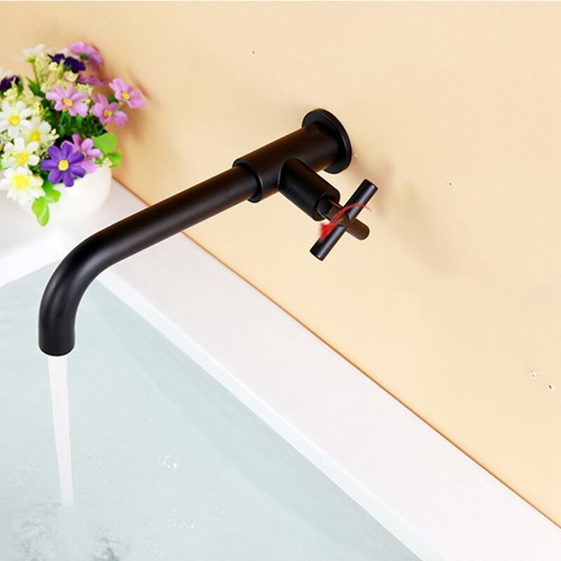 Brass Wall Mount Basin Faucet Single Cold Water Tap Bathroom Kitchen Sink Tap Spigot Garden Spout Mop Pool Faucet