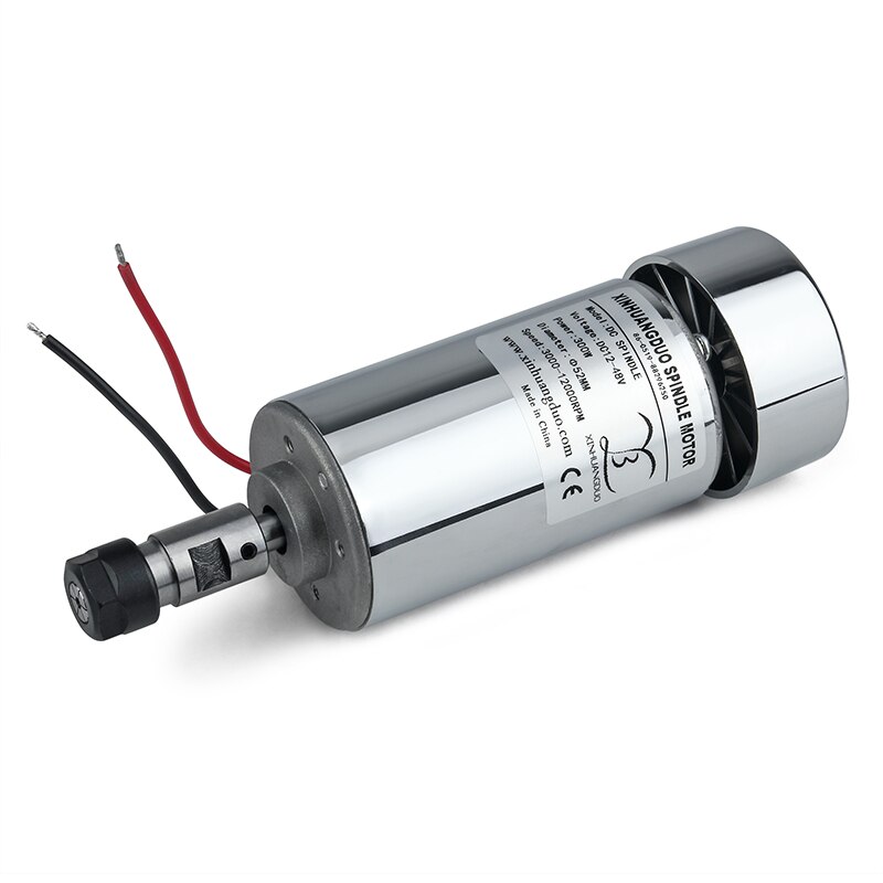 48V 200W/300W/400W/500W Spindel Graveermachine Spindel Motor Air-koeling Spindel Dc Motor Cnc Graveermachine ER11 Of ER16