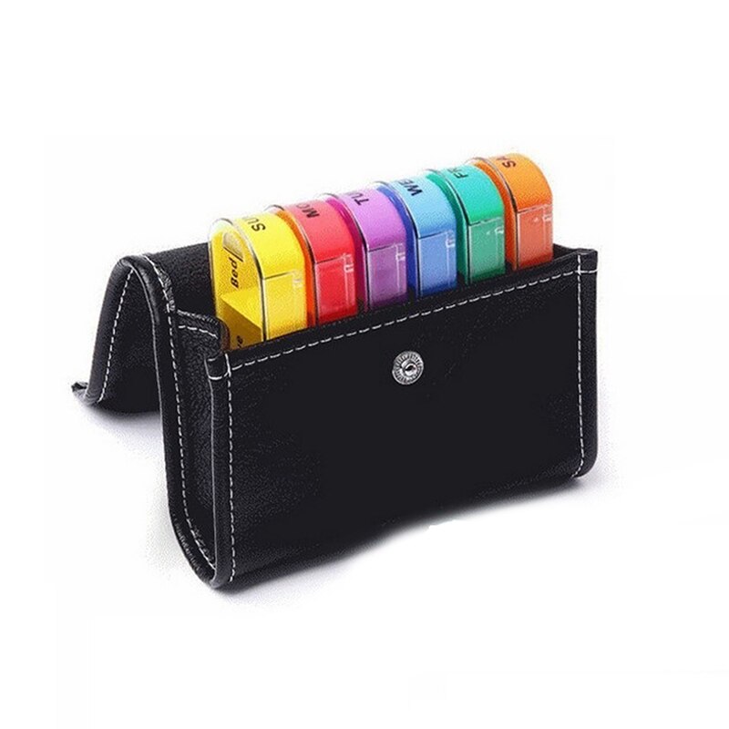 28 Pleinen Wekelijkse 7 Dagen Tablet Pillendoosje Holder Geneeskunde Organizer Container Case Portemonnee Geneeskunde Doos Reizen Case: BK