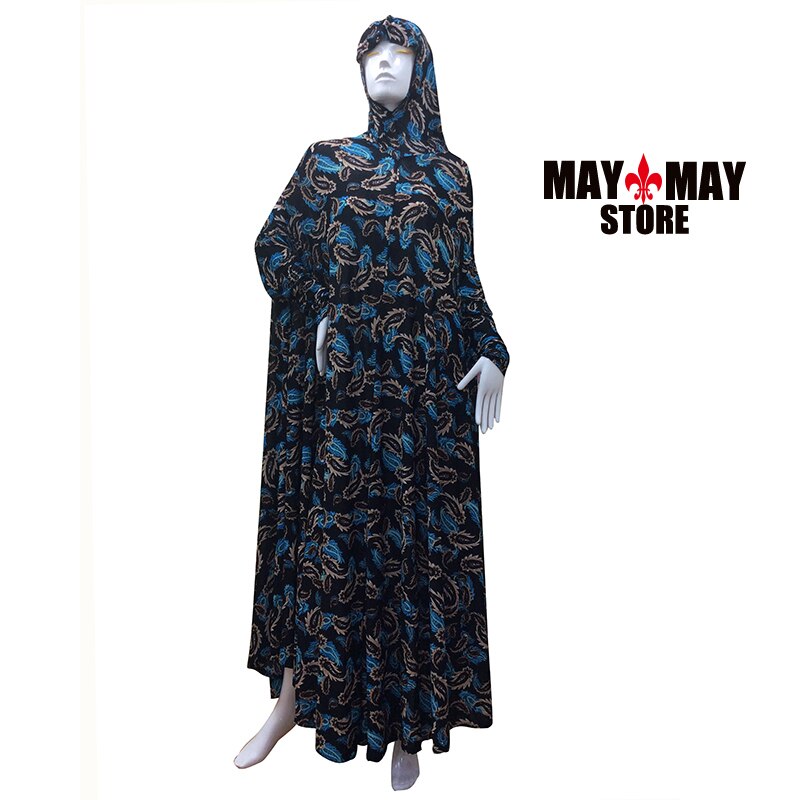 1 Piece Hijab Kaftan Loose Prayer Dress Islamic Prayer Clothes Muslim Female Long Abaya Saudi Arabia Dubai Ramadan high: COLOR 6