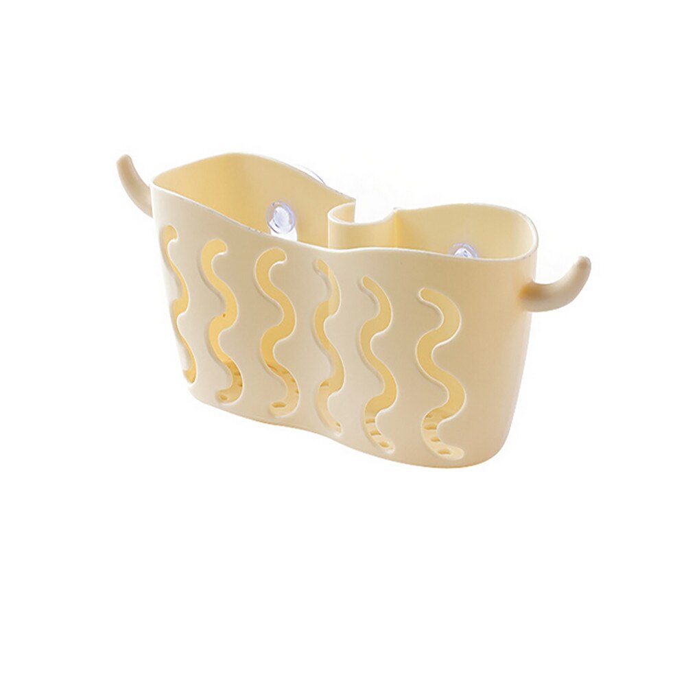 1 Uds. Cesta colgante de plástico para almacenamiento, organizador para fregadero de cocina, soporte multifuncional para estropajos, esponjas, jabones, escurreplatos d1: A