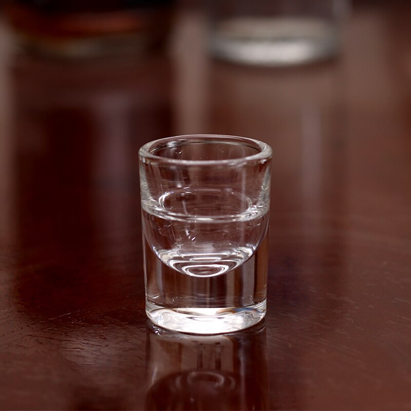 6 Pack Machine Made Lead Free Glass Shot Glasses Set for Vokda Liquor Baijiu Glass Friends Party Wedding Bar Tools