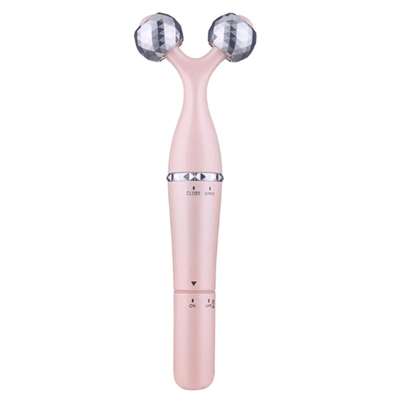 3D Face-Lifting Instrument Electric Face-Lifting Artifact Roller V Face Massager Lifting Firming Facial Beauty Bar Pink: Default Title
