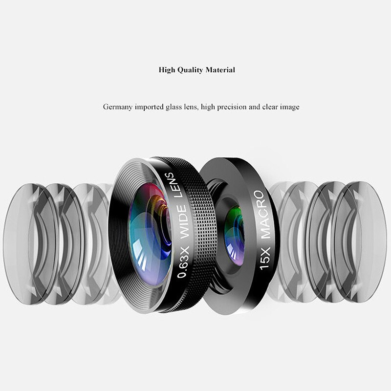 4 in 1 puhelimen linssi 0.63x laajakulma makro kalansilmä telezoom objektiivi samsung  s8 s9 plus puhelimen kameran linssisarja