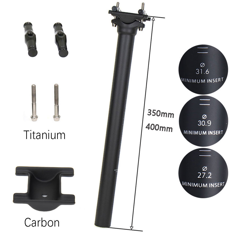 ELITA ONE Carbon Seat Post 27.2/30.9/31.6mm MTB/Road Biike Carbon Fiber Seatpost Titanium Screws Light 130g Seat Tube