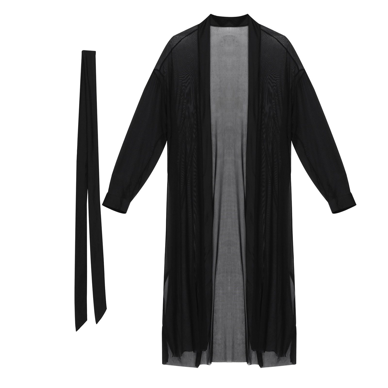 Chemise à manches longues pour homme, haut Transparent en maille, avec cape, tenue idéale pour s&#39;habiller, collection décontracté