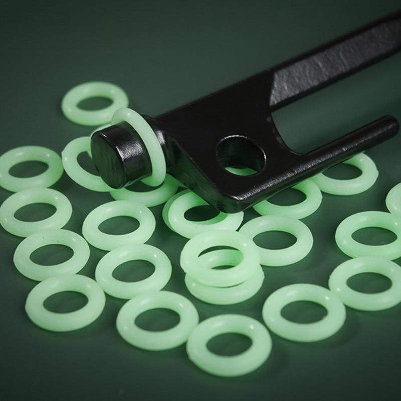 20/50x Zelt Nagel Fluoreszierende Ringe Silikon Leuchtenden Multifunktions Ring für draussen Camping Zelt Zubehör