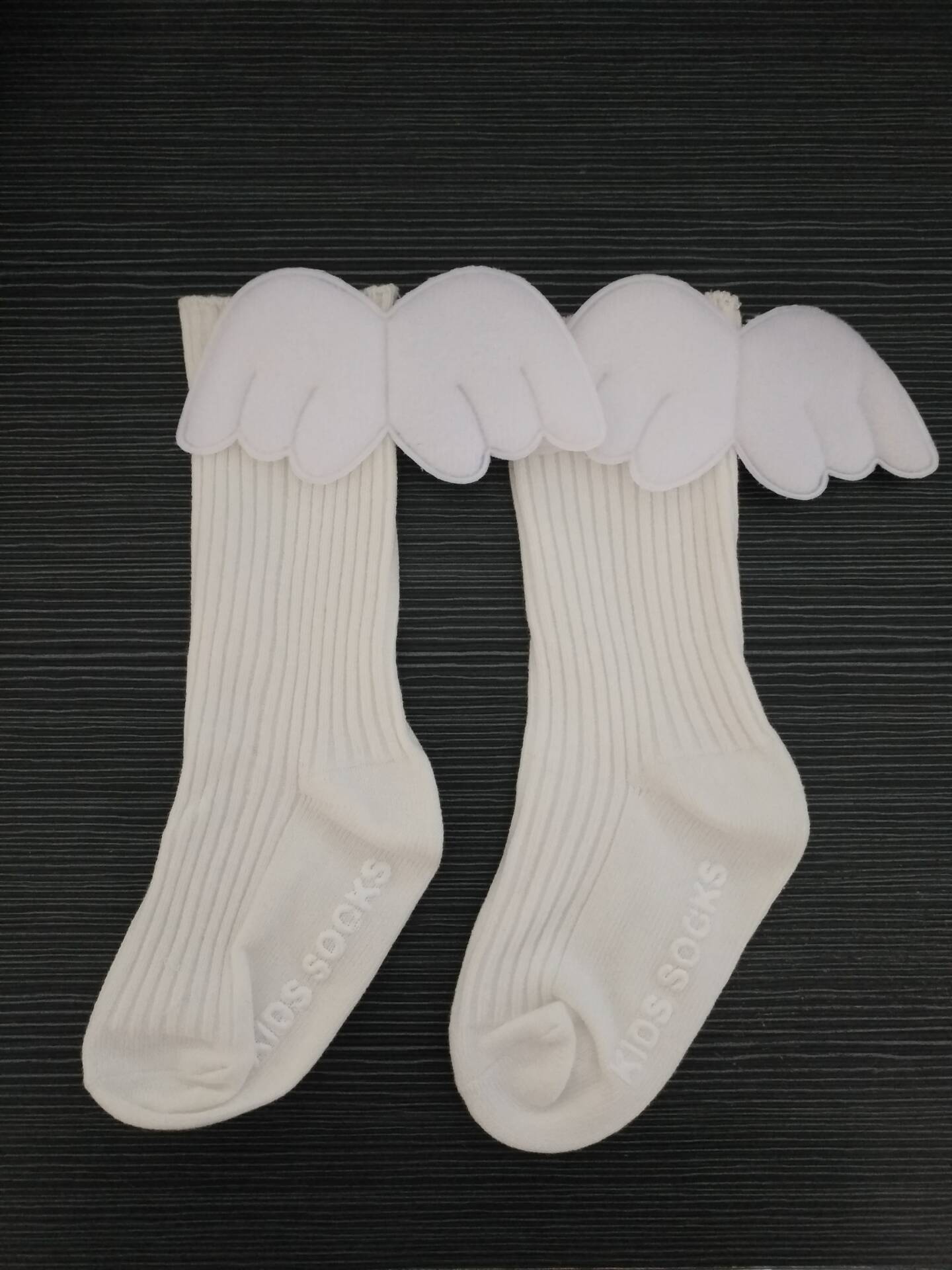 Baby sokker englevinger baby lille barn sød varm sokker spædbarn barn bomuld blanding ankel høje sokker til 0-4y: Hvid / 2-4 år