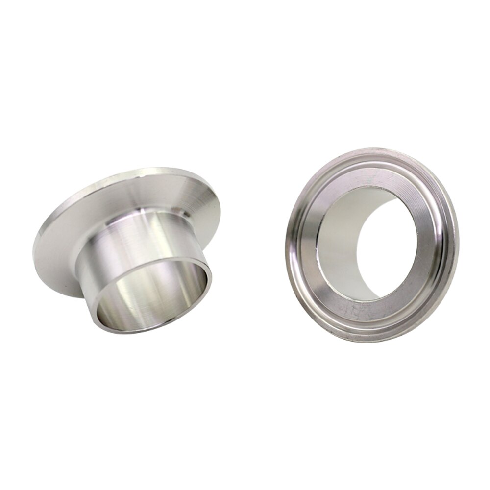 Ss 304 sanitærrør 19mm-219mm od rørsveis hylse tri klemme kløver type rustfritt stål flens for brygging av meieriprodukter