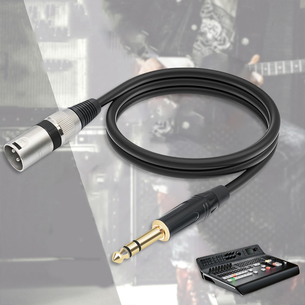 1/2/3/5/10M Quarter Inch XLR Male Balanced Interconnect Cord Male To Male 1/4 Inch Jack To XLR Male Cable for Microphone Mixer