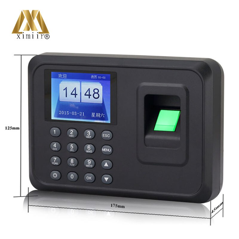 Sistema biométrico de huellas dactilares F01, grabador de tiempo de asistencia, reloj, dispositivo de grabación de reconocimiento de empleado, máquina electrónica