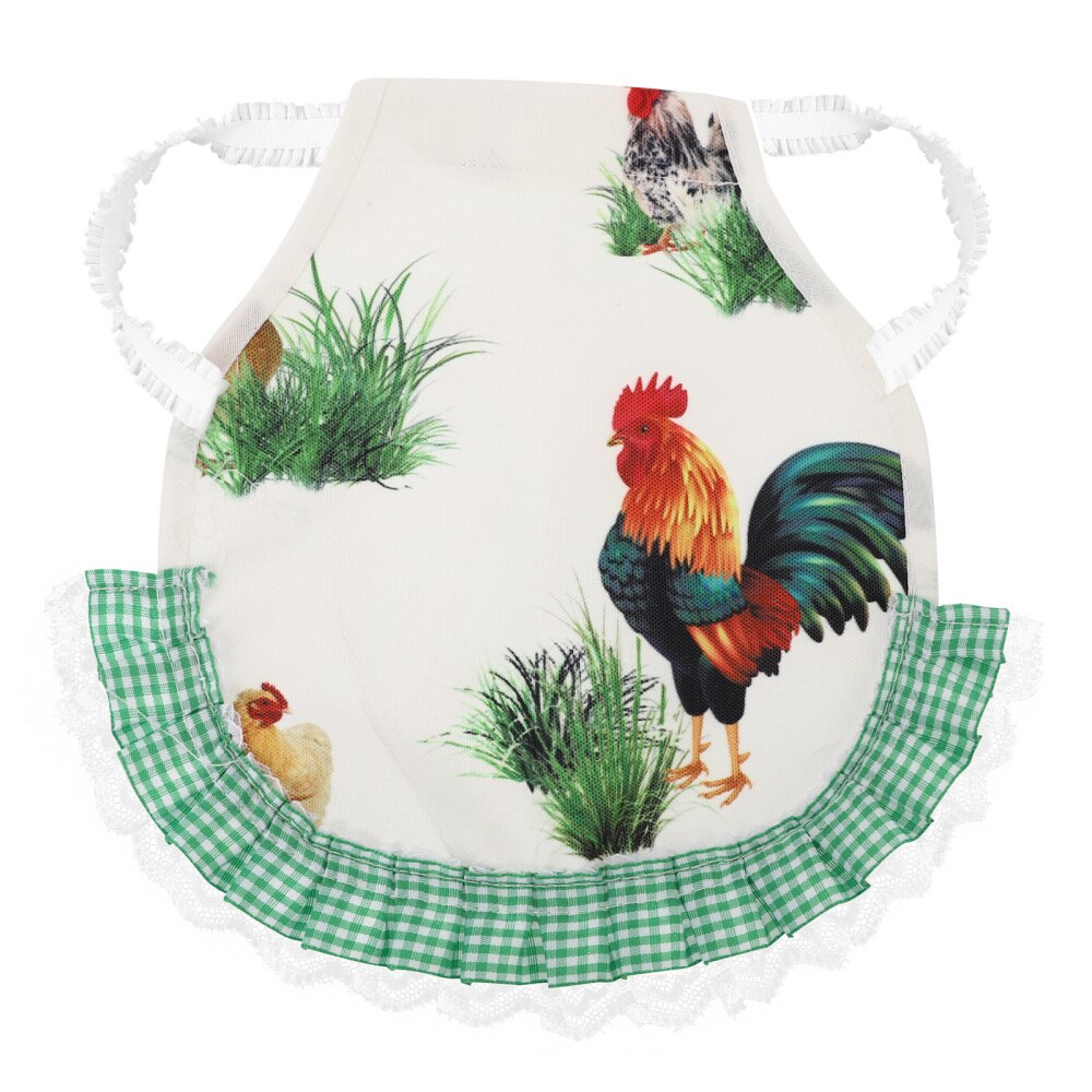 Chicken Feather Protection Back Wing Protector Cloth Hen Chicken Saddle Apron: Green
