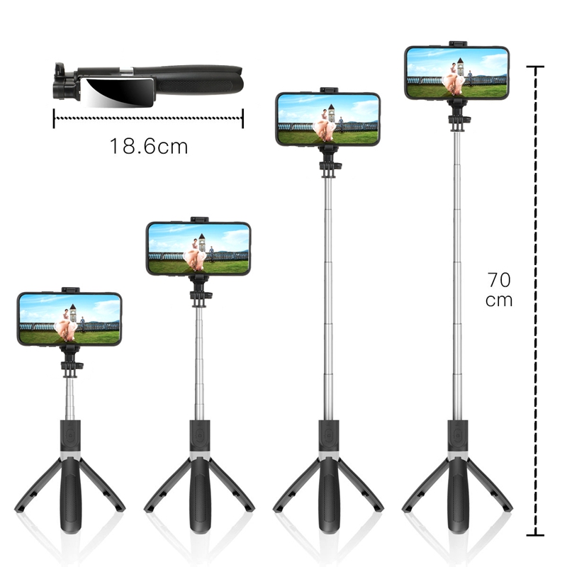 Selfie Stick Tripod Extendable Selfie Stick with Detachable Wireless Remote Control and Stable Tripod Stand