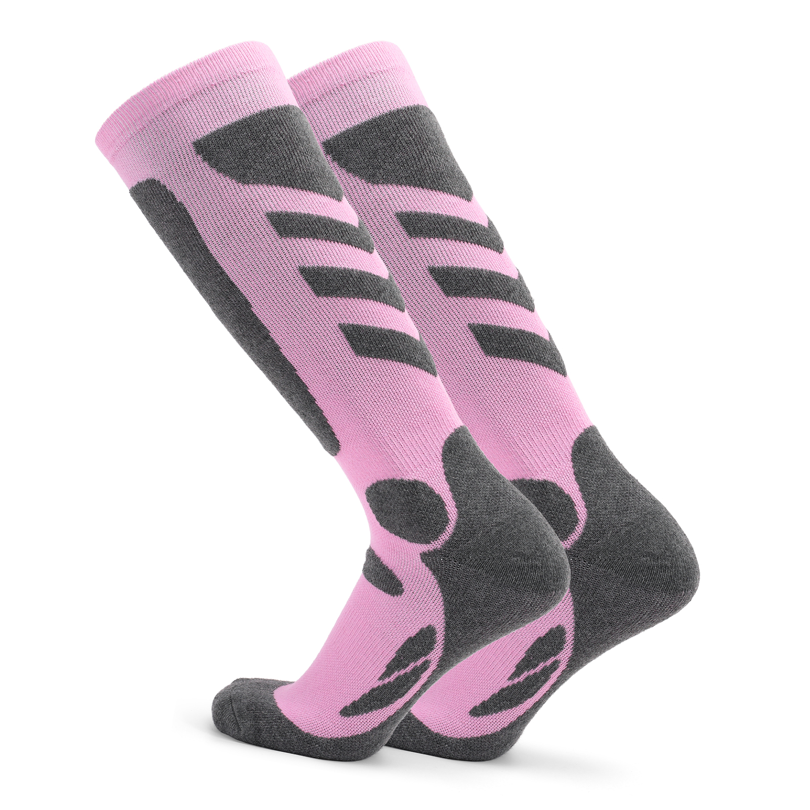 Vrouwen 2 Pairs Professionele Fitness Sokken Dikke Gebreide Winter Athletic Kousen Outdoor Ademend Snelle Droge Warme Sokken: Roze / L